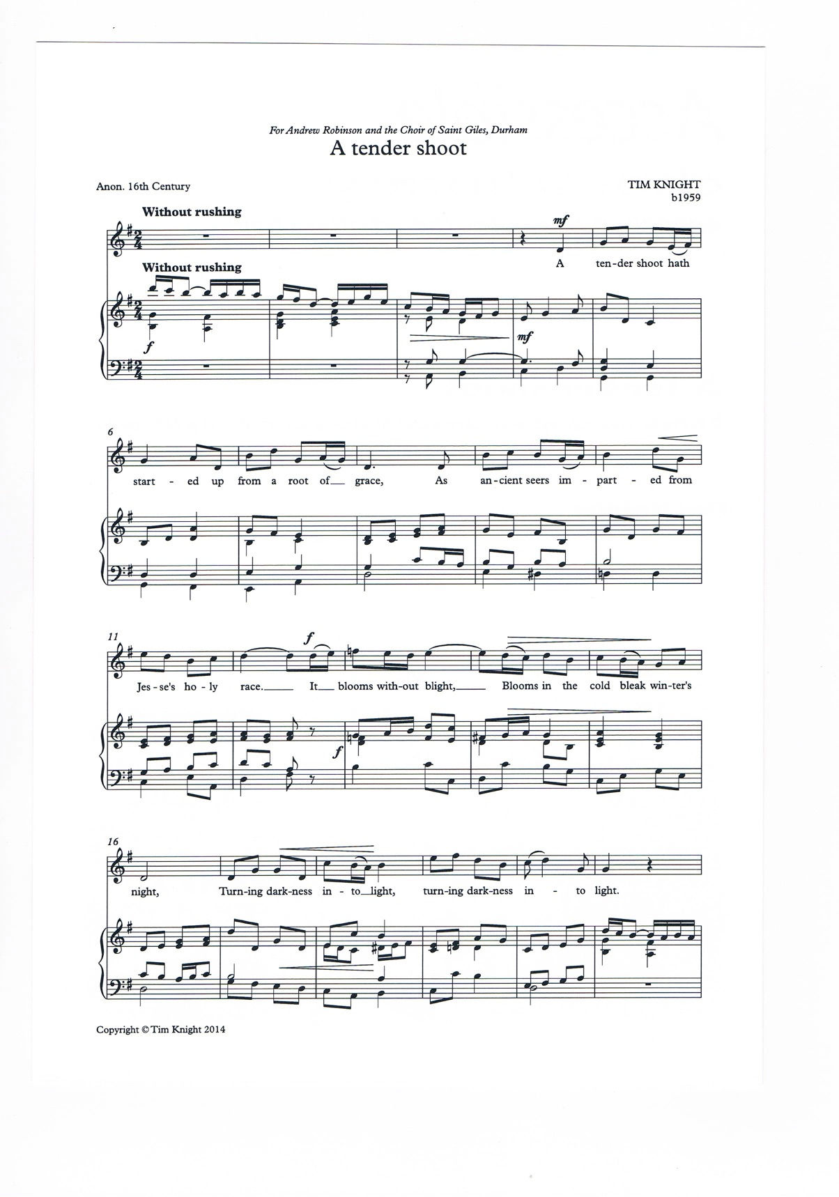 A Tender Shoot (PDF Download)