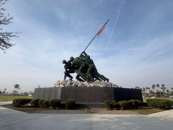 Photo of Iwo Jima Monument, a well-known landmark at the Marine Military Academy.
