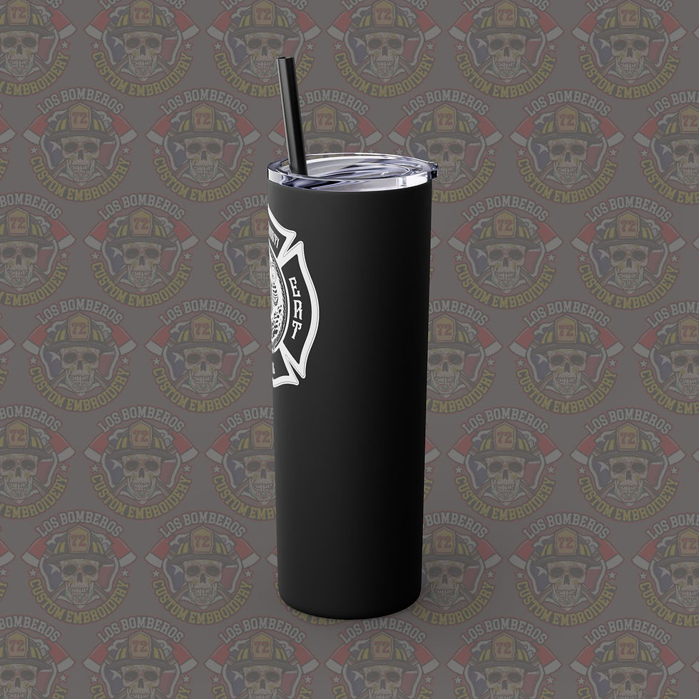 Thumbnail: Corpus Christi ERT Black Skinny Tumbler with Straw, 20oz