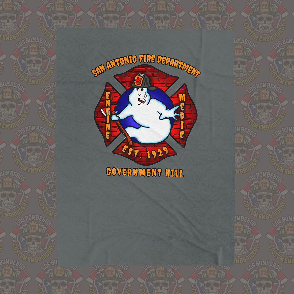 Thumbnail: SAFD Station 5 Dark Gray Velveteen Plush Blanket
