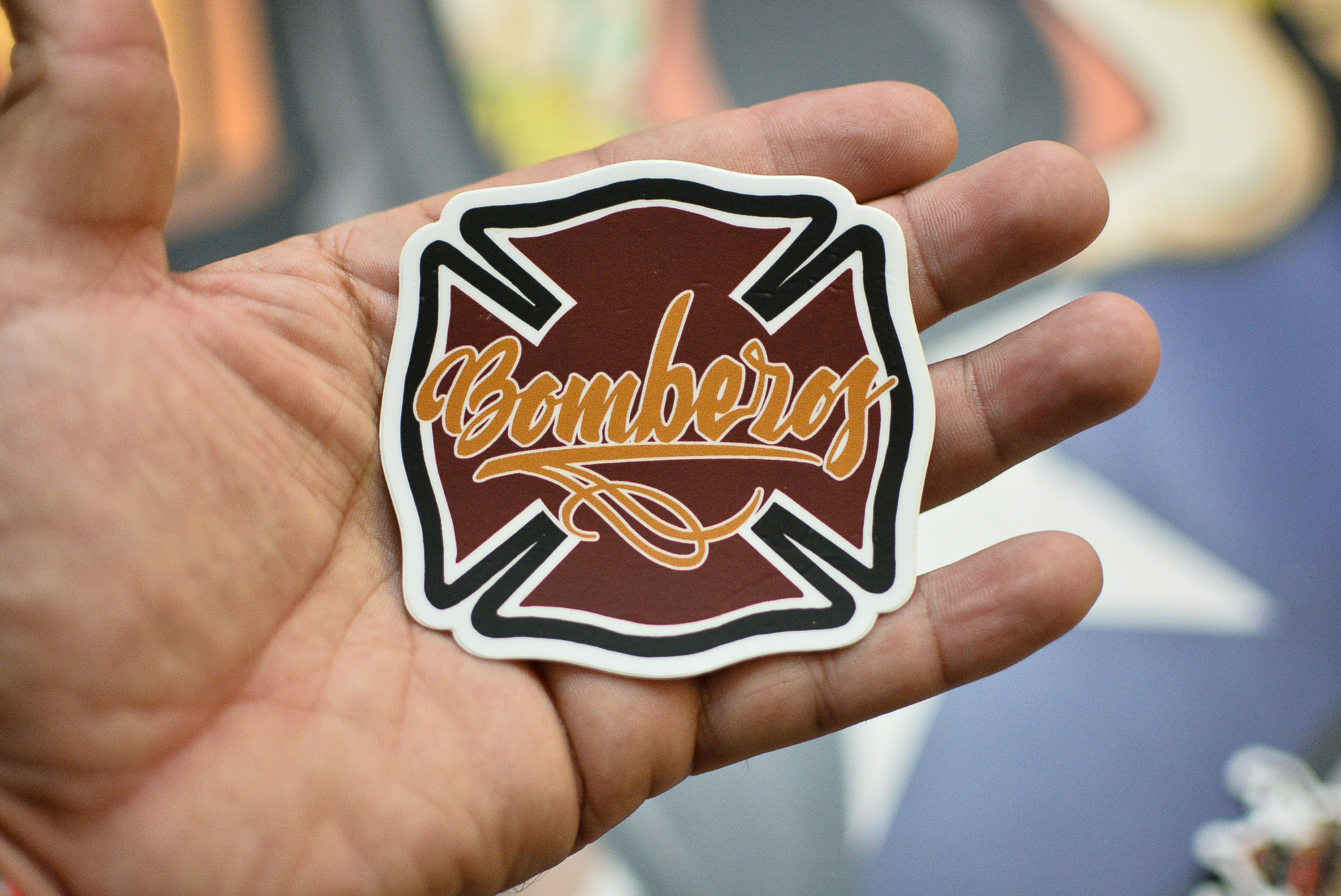Bombero Maltese Cross Sticker