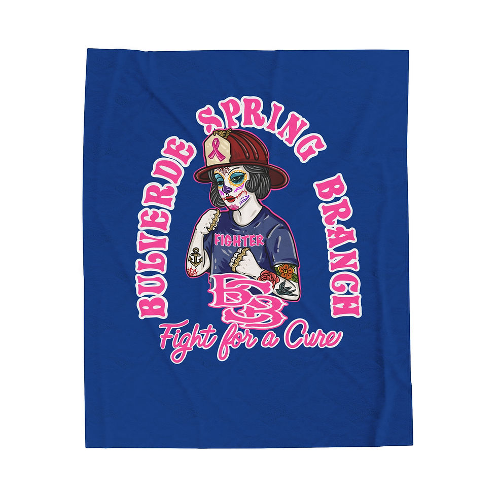 Bulverde Spring Branch Fight For A Cure Velveteen Plush Blanket