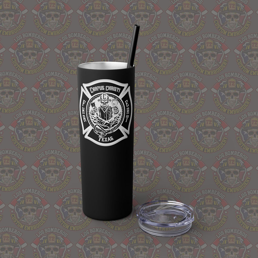 Thumbnail: Corpus Christi ERT Black Skinny Tumbler with Straw, 20oz