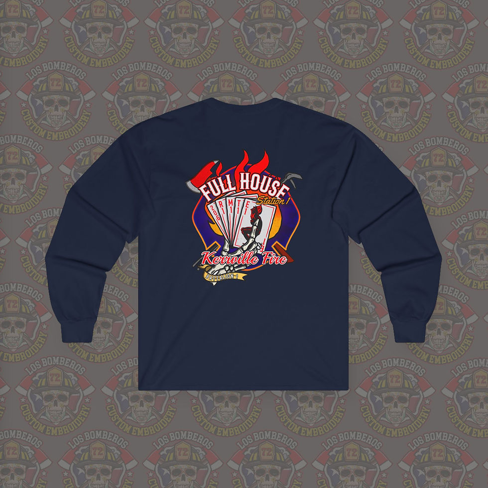 Thumbnail: Kerrville Fire Battalion 1 Gildan Unisex Ultra Cotton Long Sleeve Tee