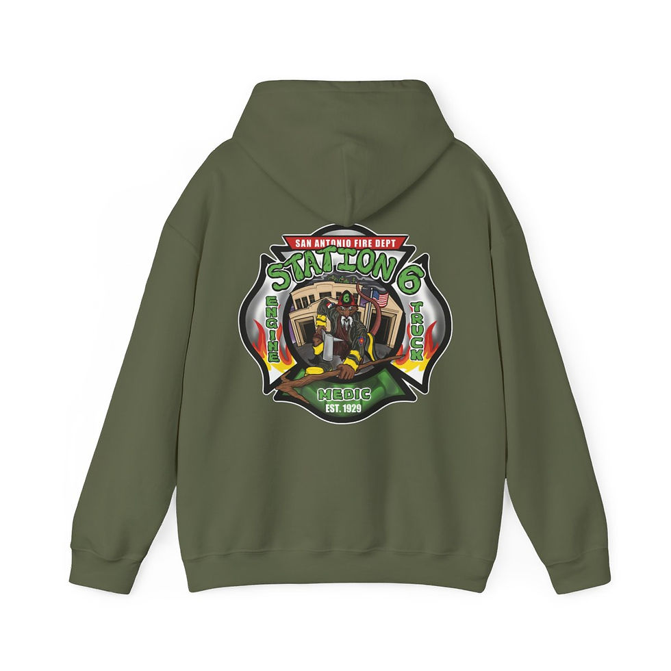 Thumbnail: SAFD Station 6 Unisex Heavy Blend™ Hooded Sweatshirt