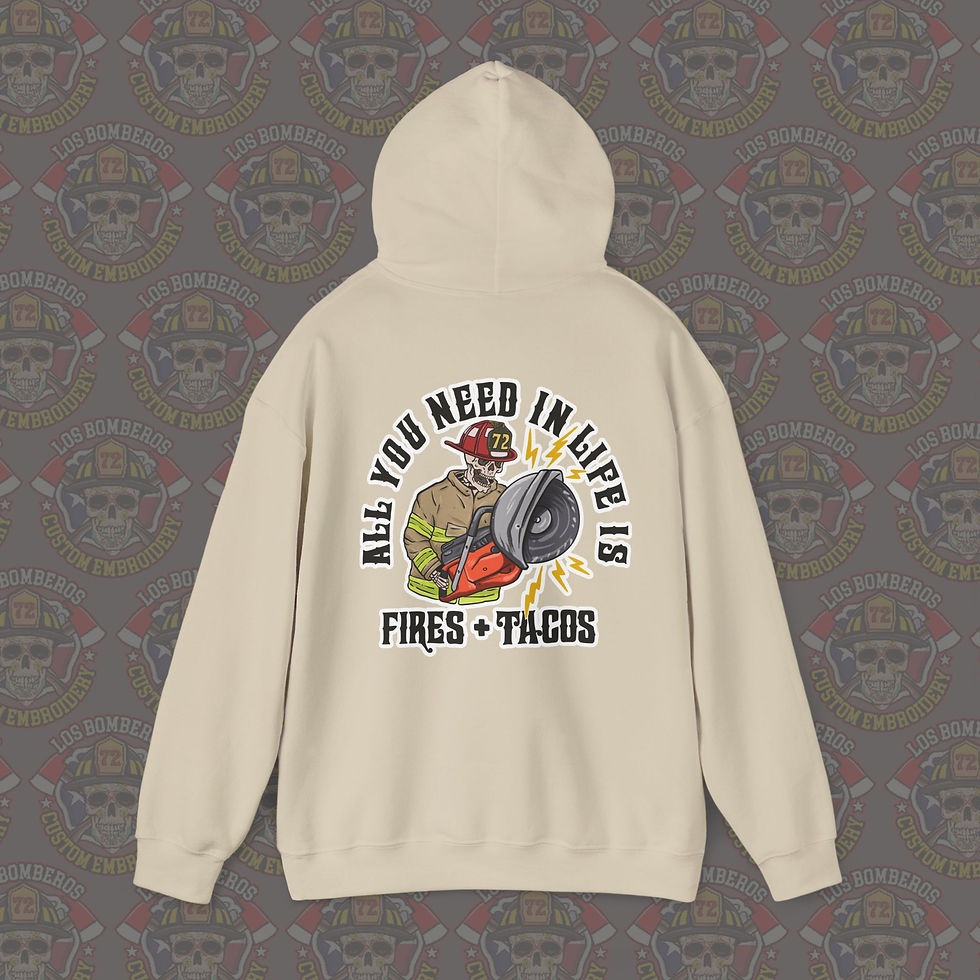 Thumbnail: All You Need Is Fires & Tacos Unisex Heavy Blend™ Hooded Sweatshirt