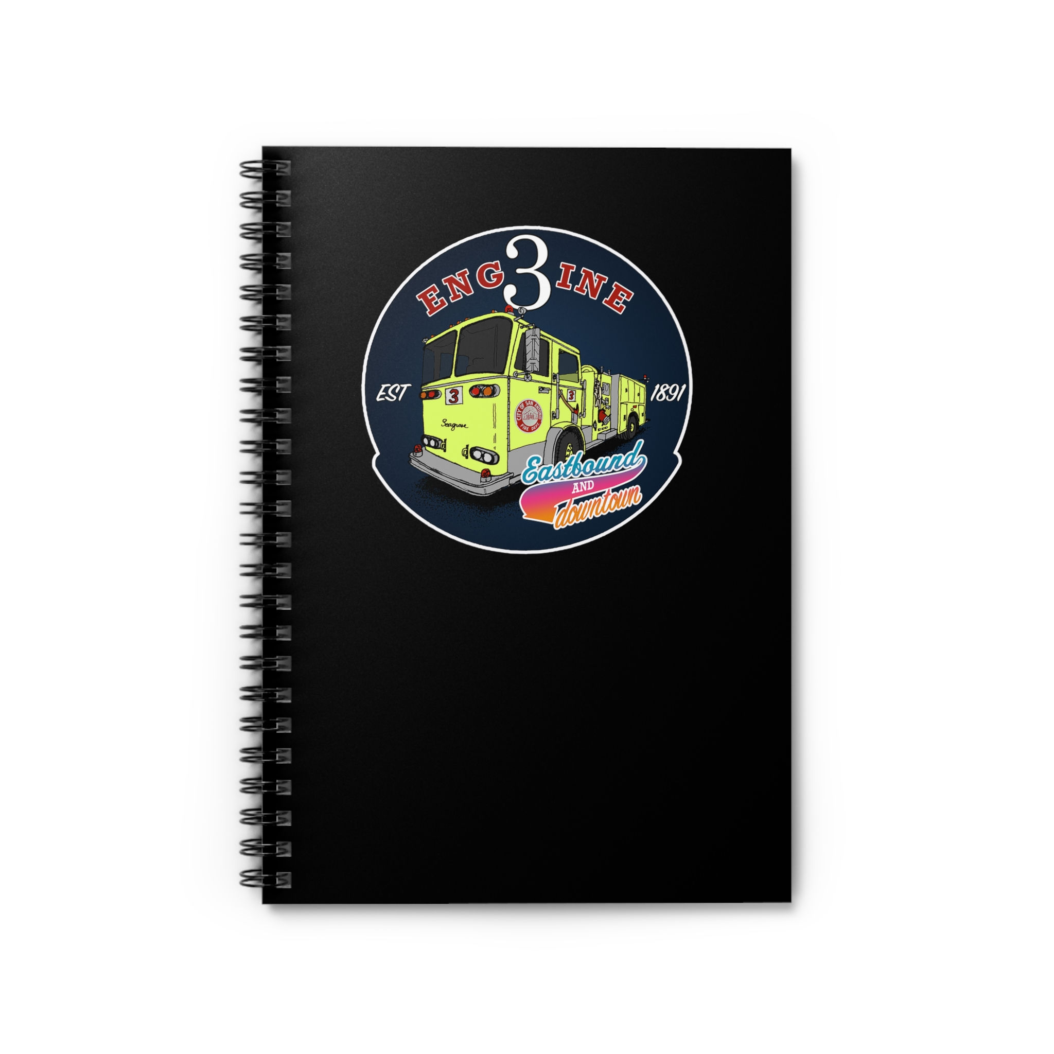 SAFD Engine 03 Spiral Notebook - Ruled Line