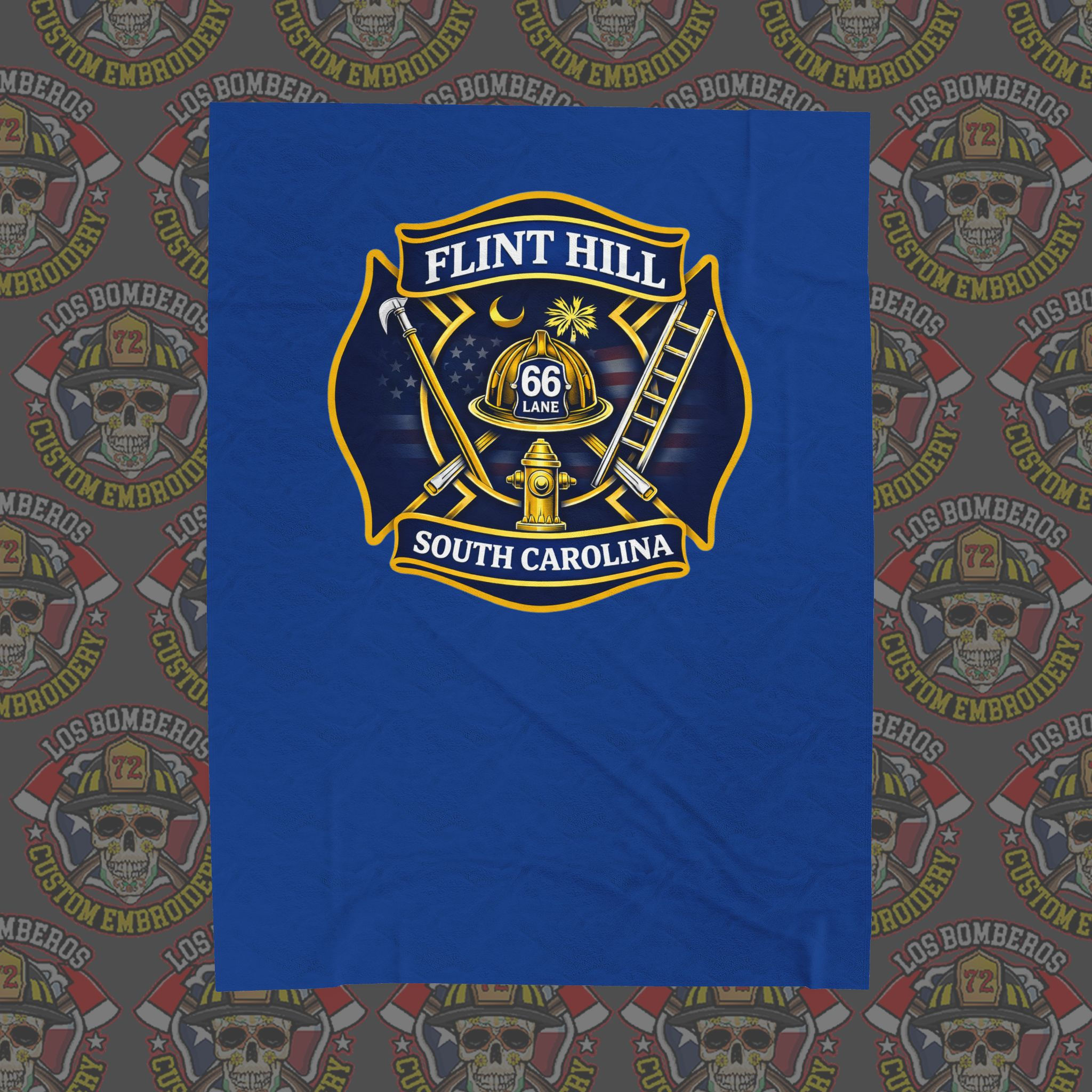 Brad Lane 15316 Dark Blue Velveteen Plush Blanket