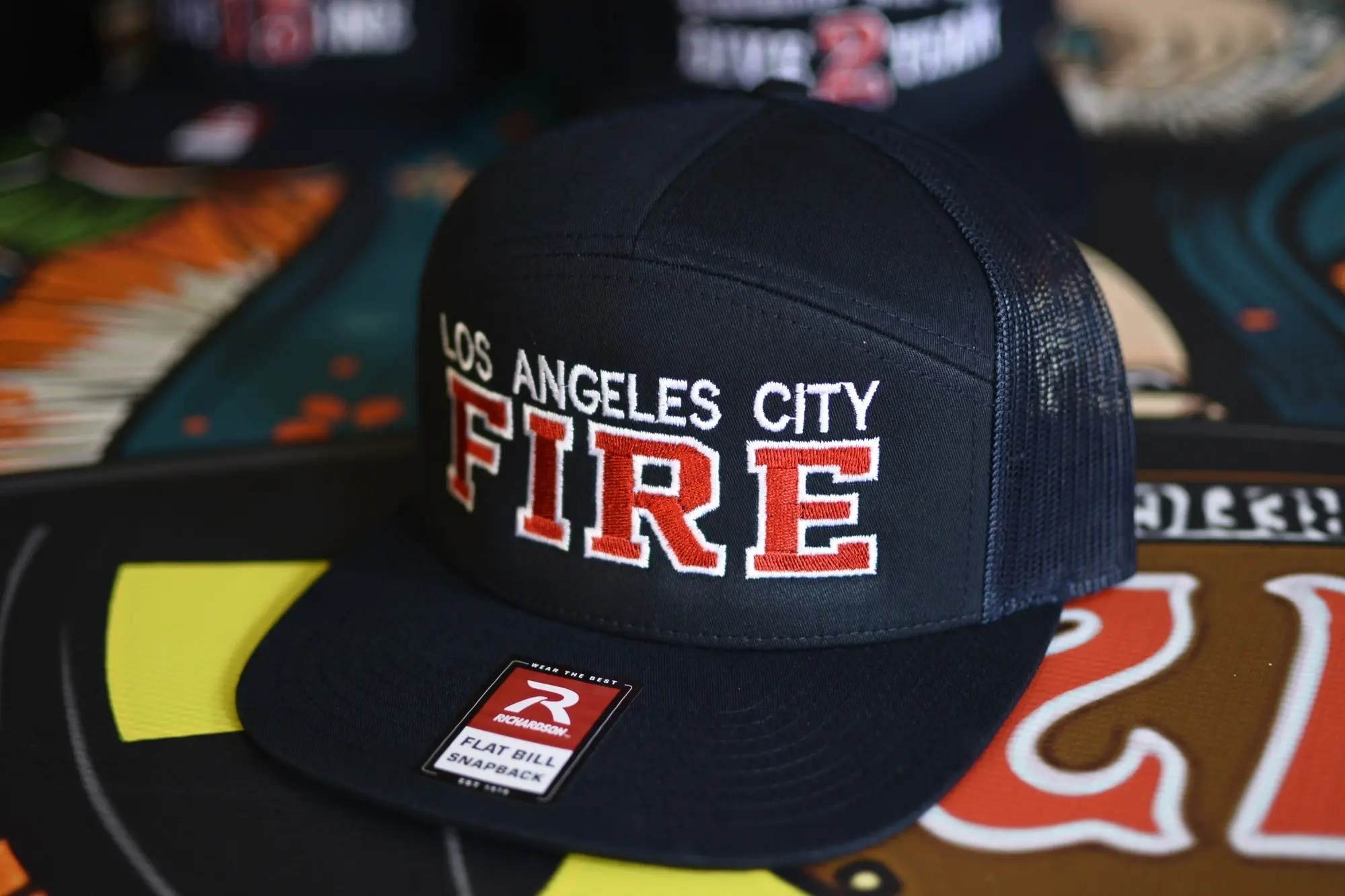 Richardson 168 - FIRE (Lower Text/Non-Puff), Upper Lettering (Bold Text)