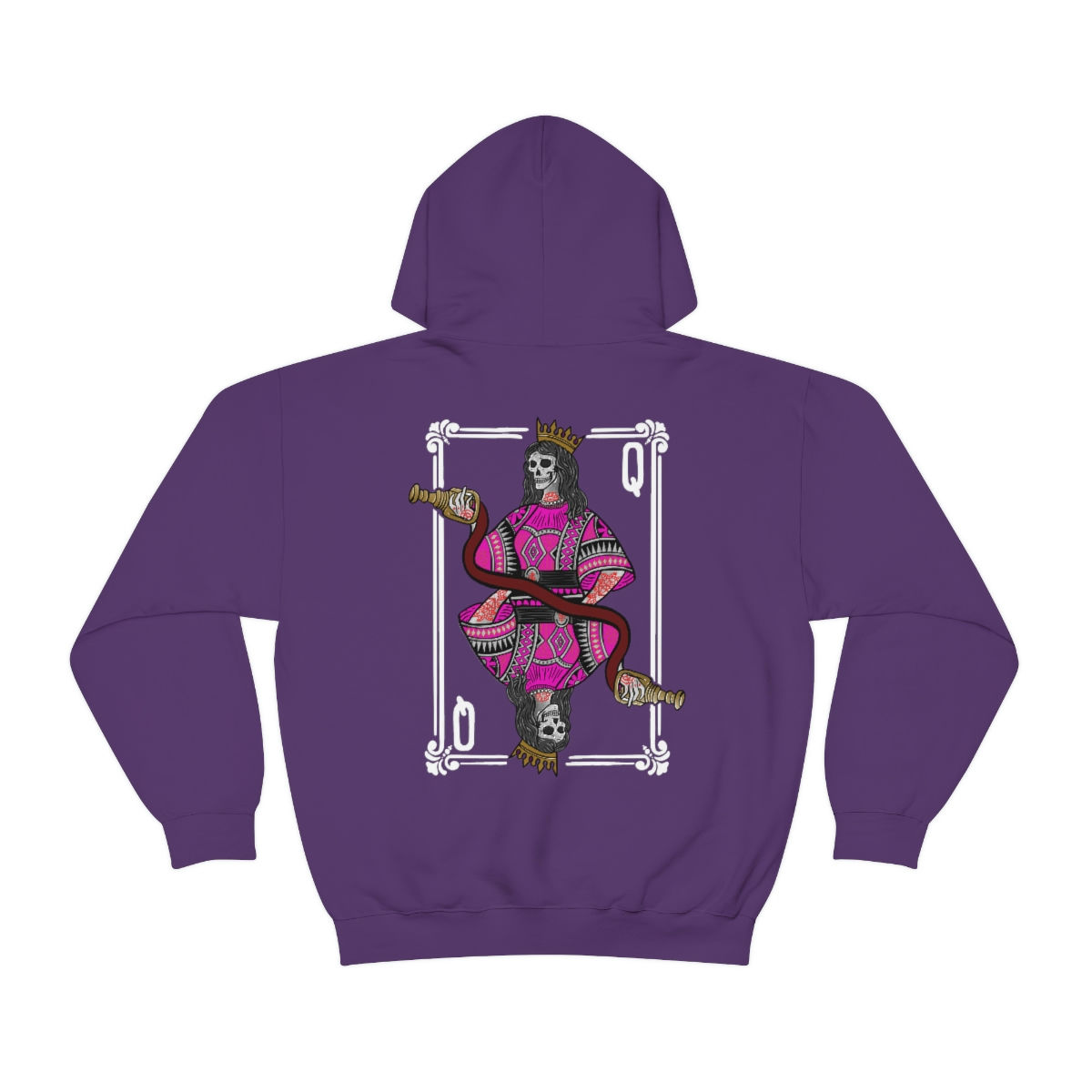 Queen Playing Card Unisex Heavy Blend™ Hooded Sweatshirt