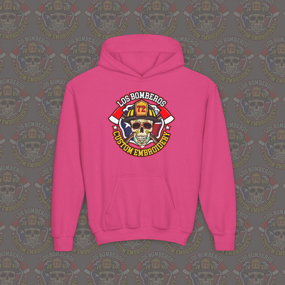 Thumbnail: Los Bomberos Youth Heavy Blend Hooded Sweatshirt