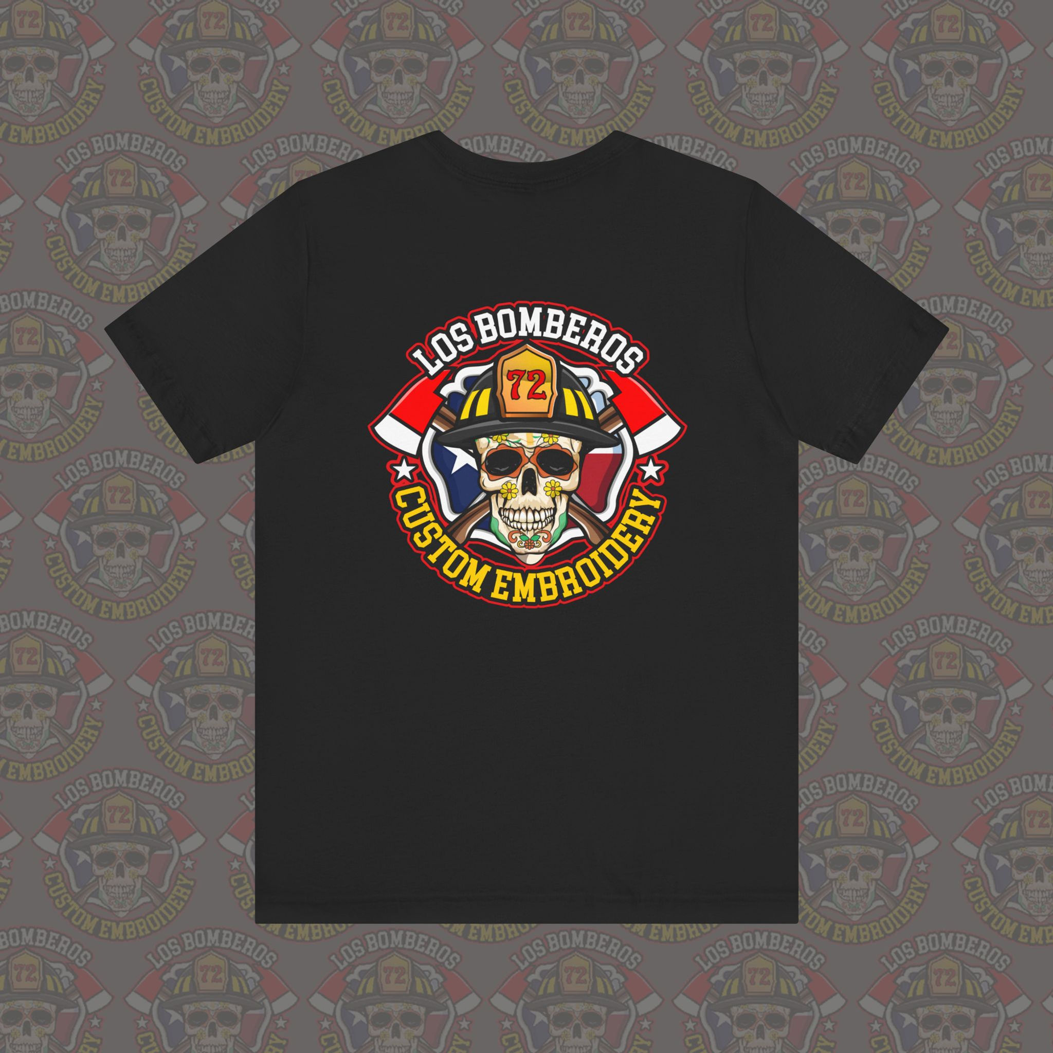 Los Bomberos Custom Embroidery Bella+Canvas Unisex Jersey Short Sleeve Tee