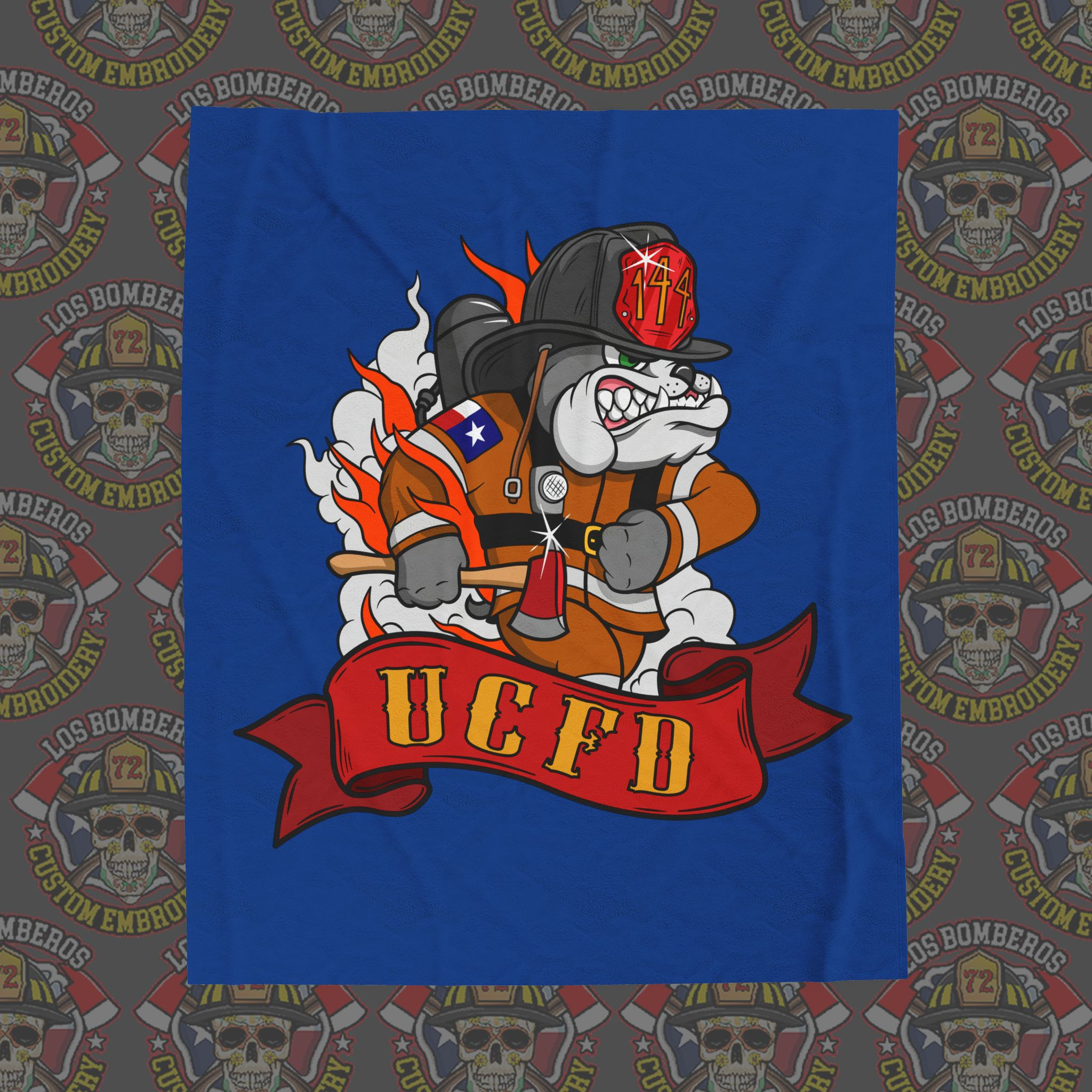 UCFD Dark Blue Velveteen Plush Blanket