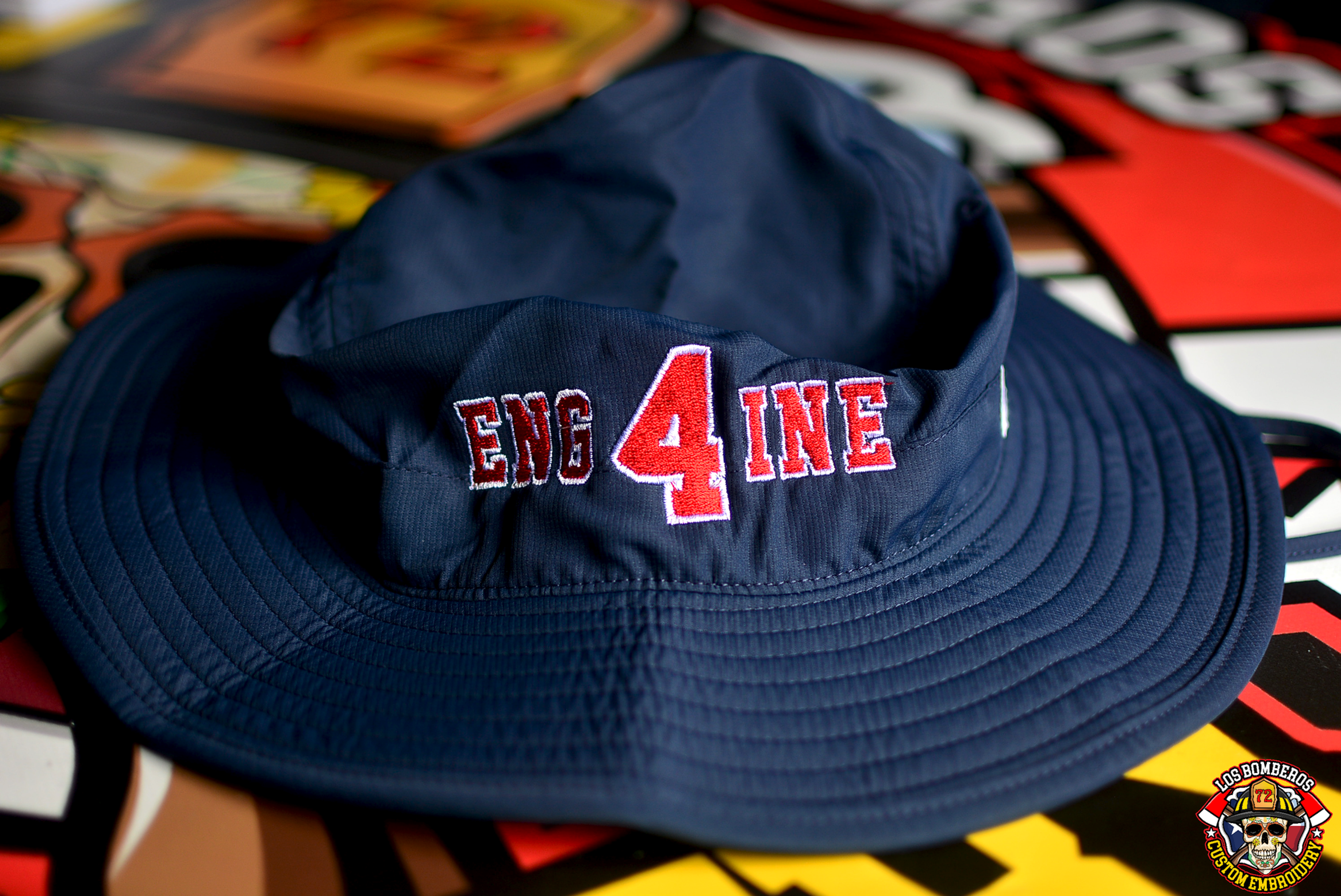 Collegiate Text - Apparatus/Station Number (Centered)