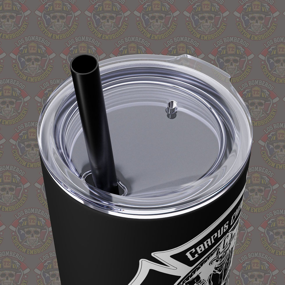 Thumbnail: Corpus Christi ERT Black Skinny Tumbler with Straw, 20oz