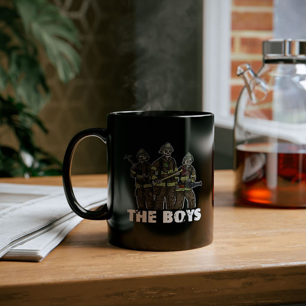 Thumbnail: The Boys Firefighter Black Mug (11oz, 15oz)