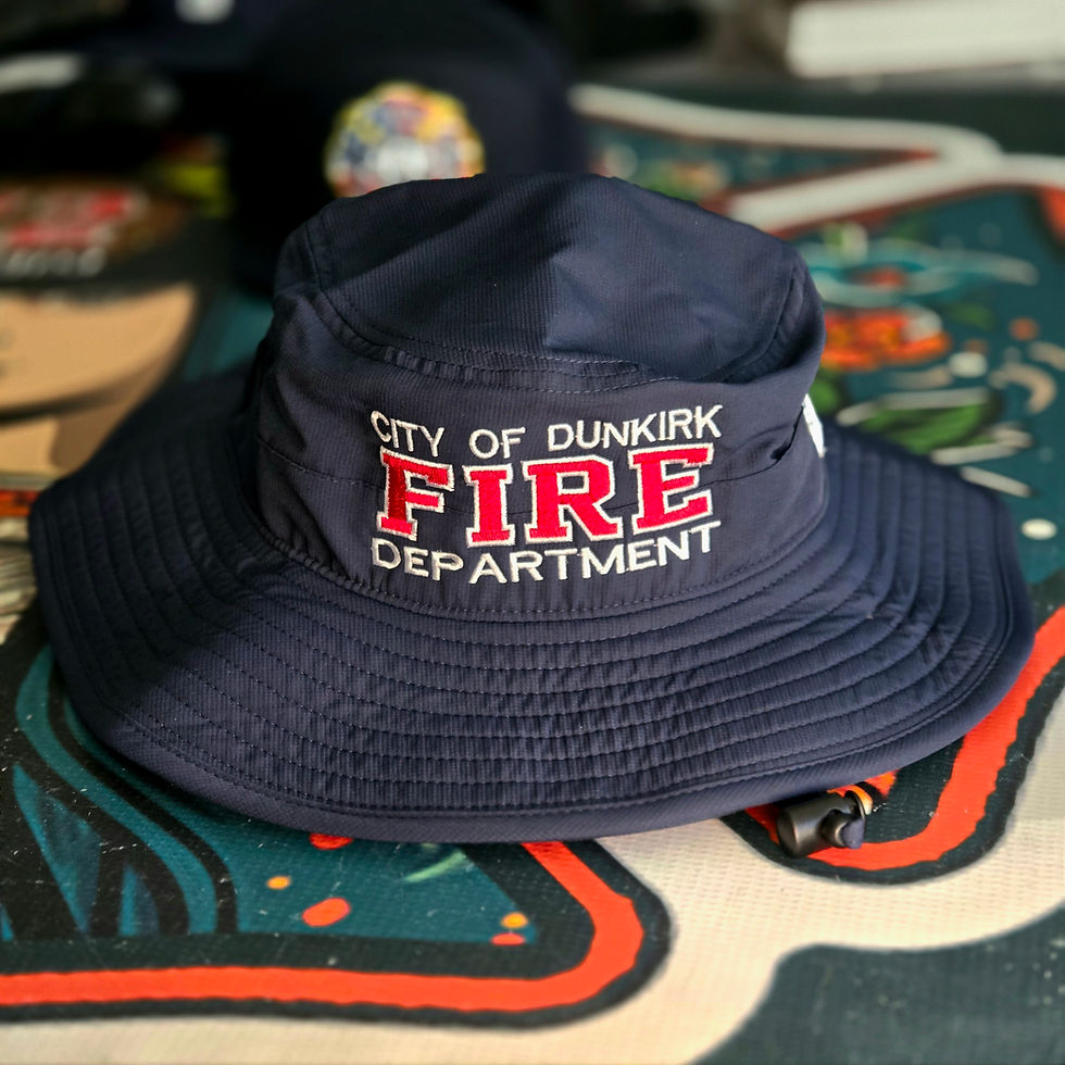 Thumbnail: Custom Upper Text, FIRE/DEPARTMENT Lower Text - The Game Boonie Hat