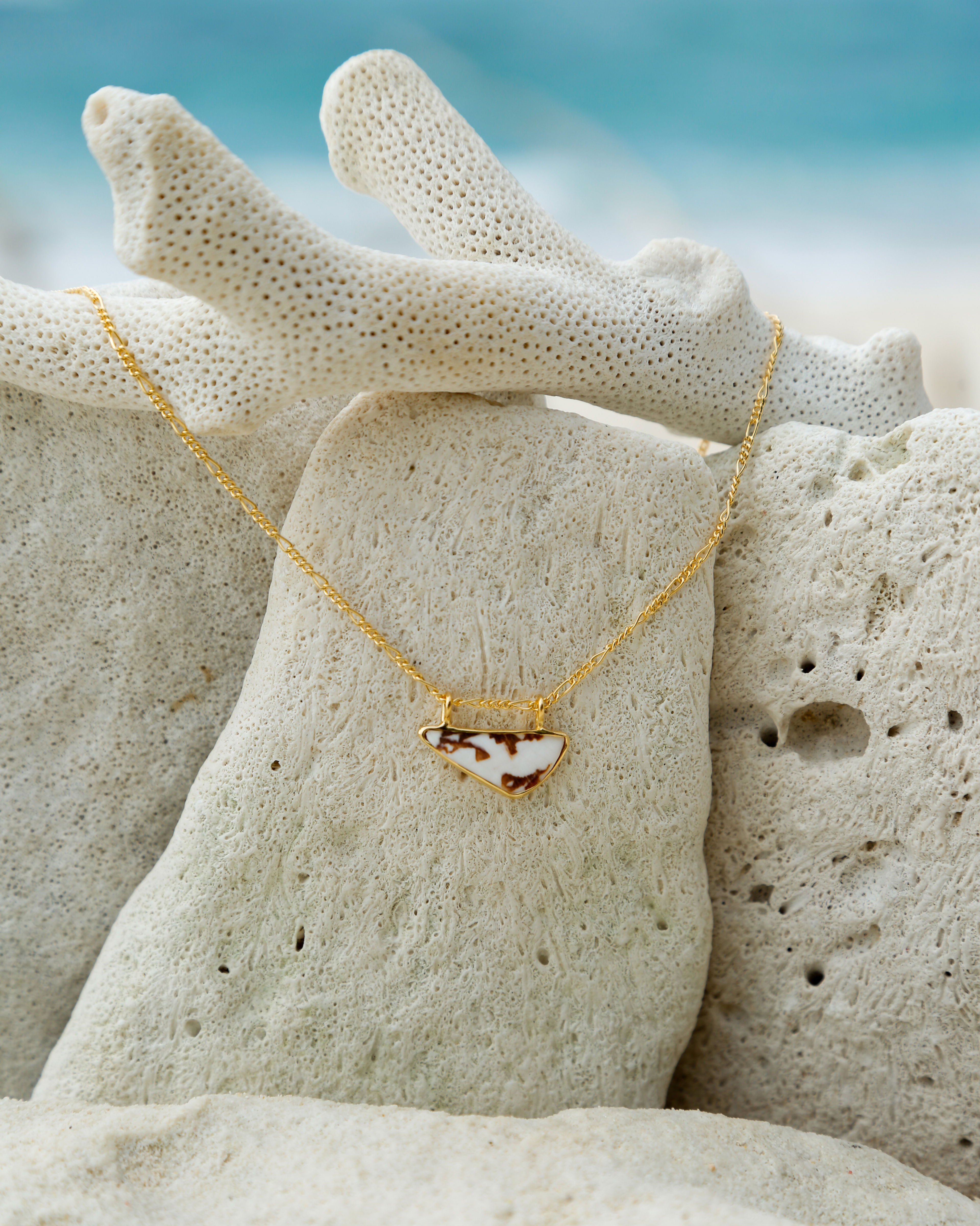 18k gold vermeil shell necklace