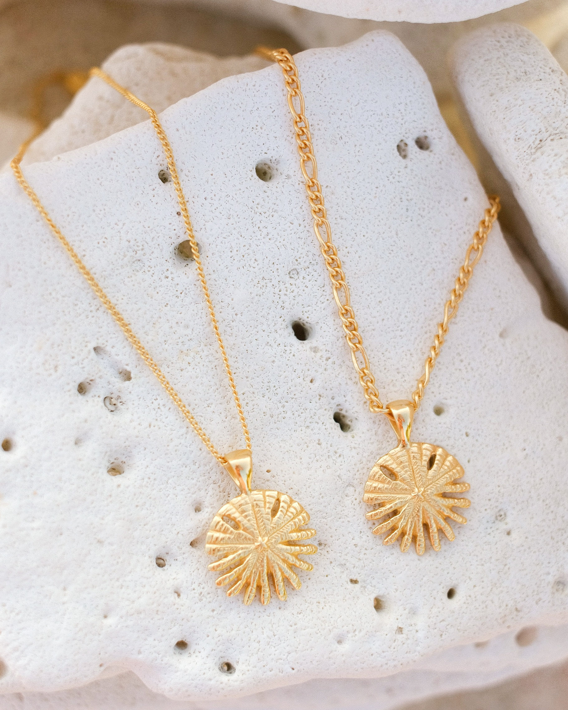 Sand Dollar 18k Gold Plated Necklace