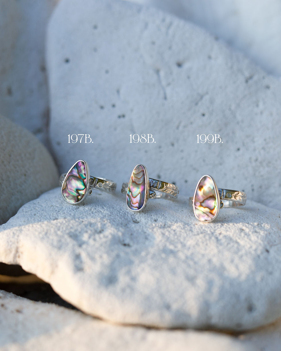 Silver Ring with Pāua Shell