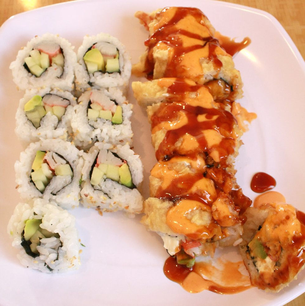 California Roll and Tempura Roll
