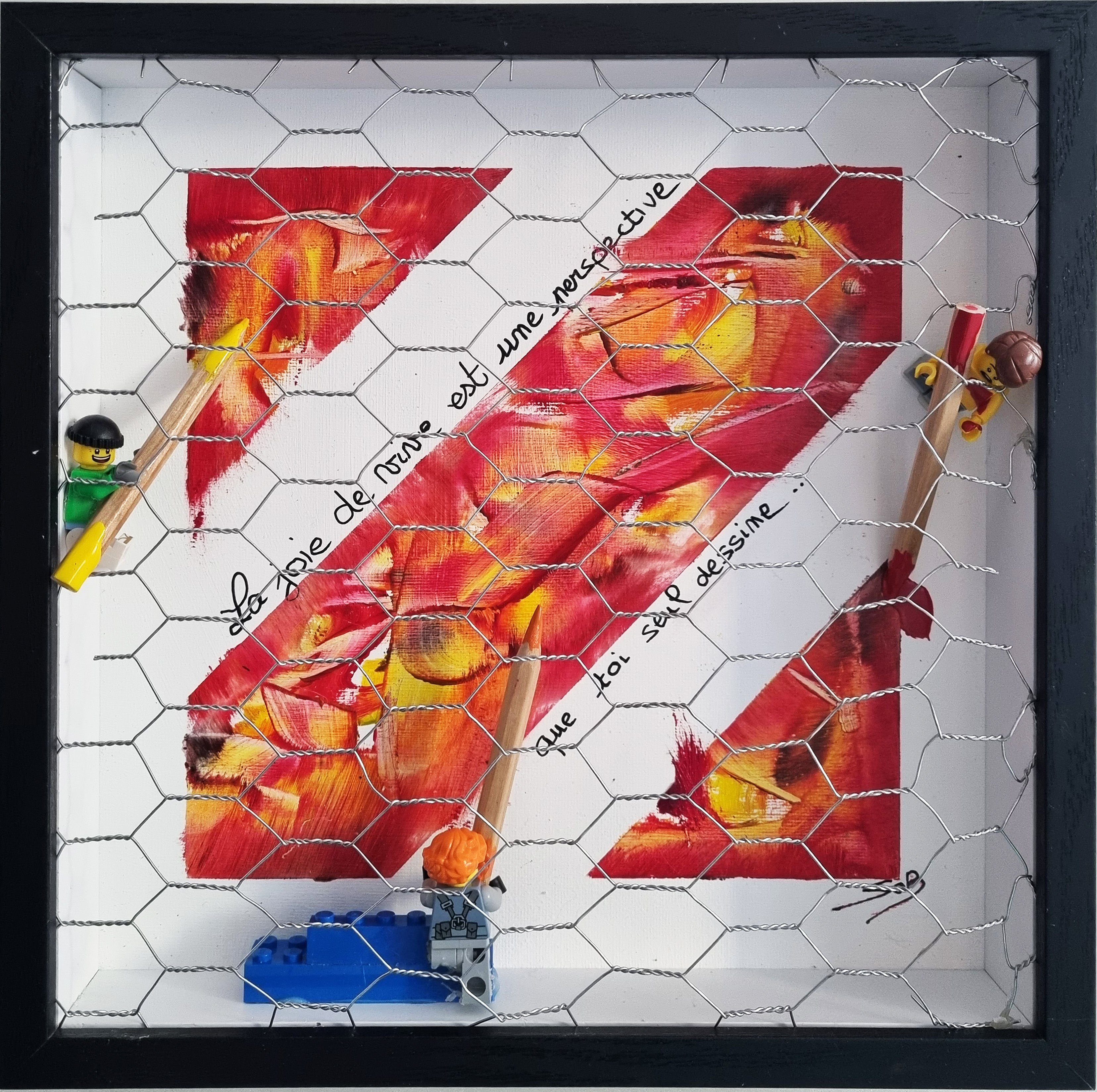 Percevoir et concevoir - 25 x 25 cm encadrée