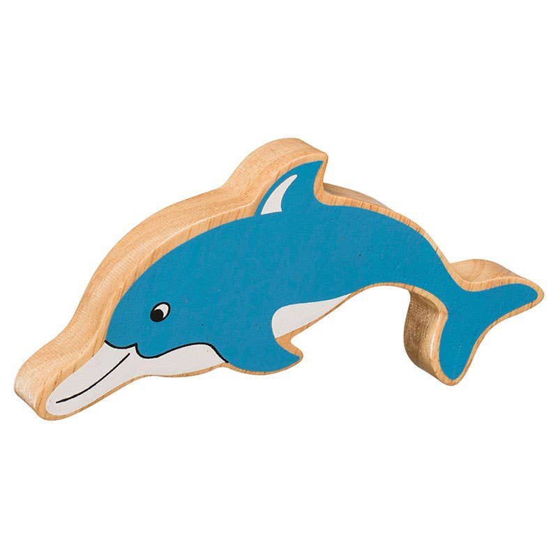 Lanka Kade Natural Blue Dolphin Wooden Toy