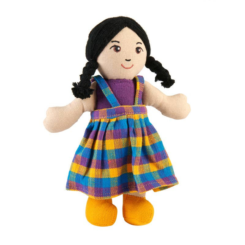 Lanka Kade Girl Rag Doll- White Skin Monolid Eyes Black Hair