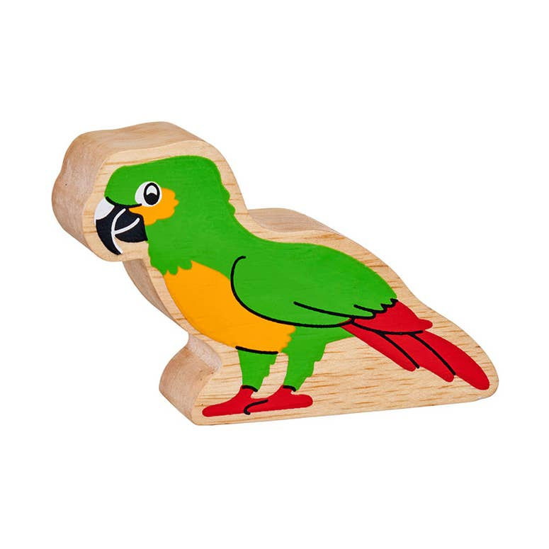 Lanka Kade Natural Green And Yellow Parrot Wooden Toy