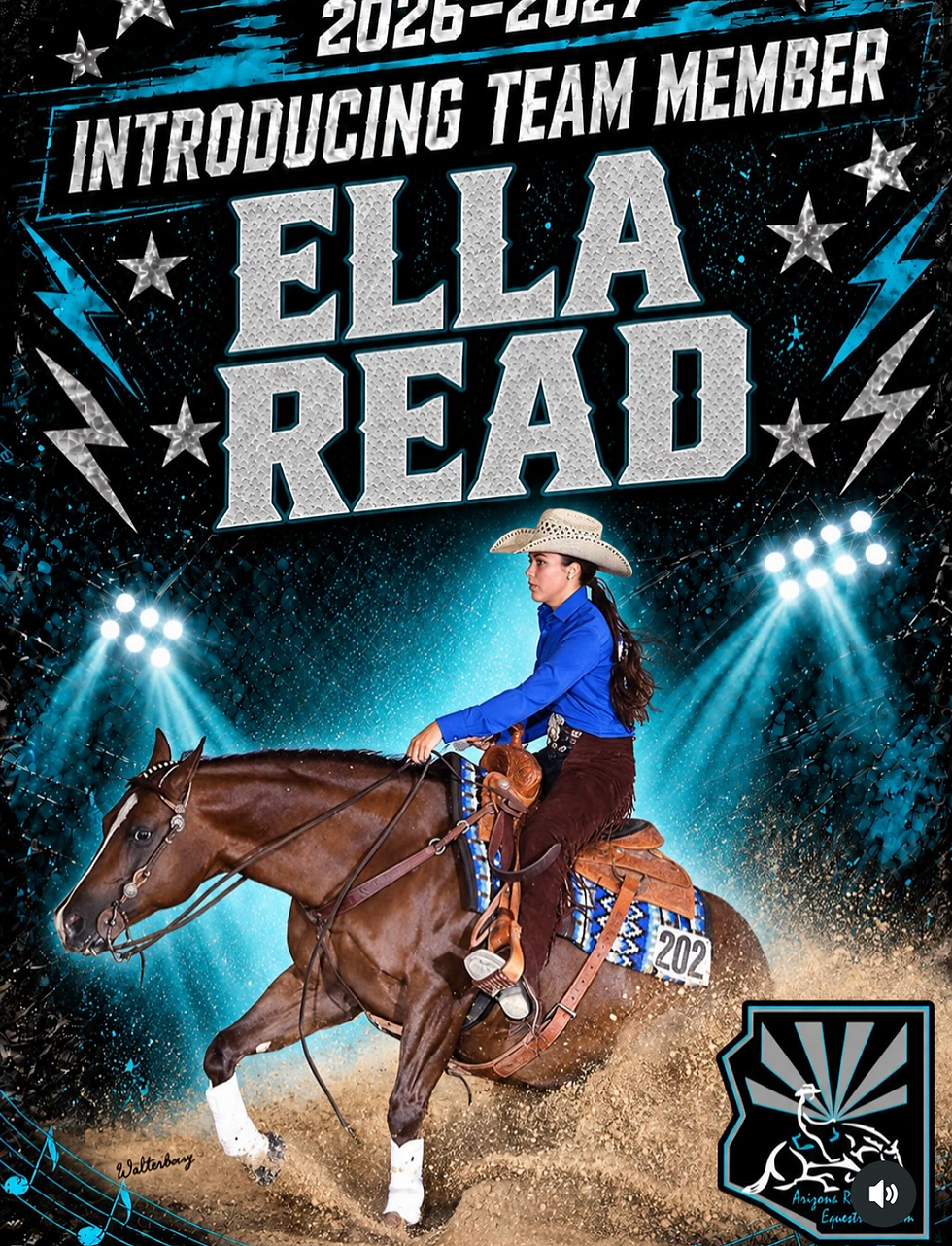 Ella Read riding a horse — 2026–2027 ARET team member