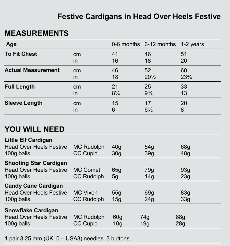 Thumbnail: Children's Festive Cardigans in Head over Heels