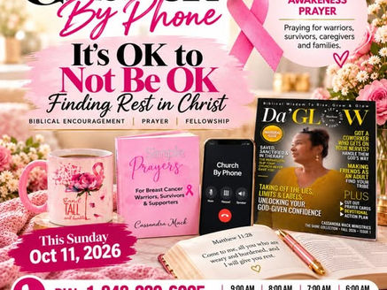 🩷 IT'S OK TO NOT BE OK: FINDING REST IN CHRIST: This Sunday on Church By Phone 🙏🏽