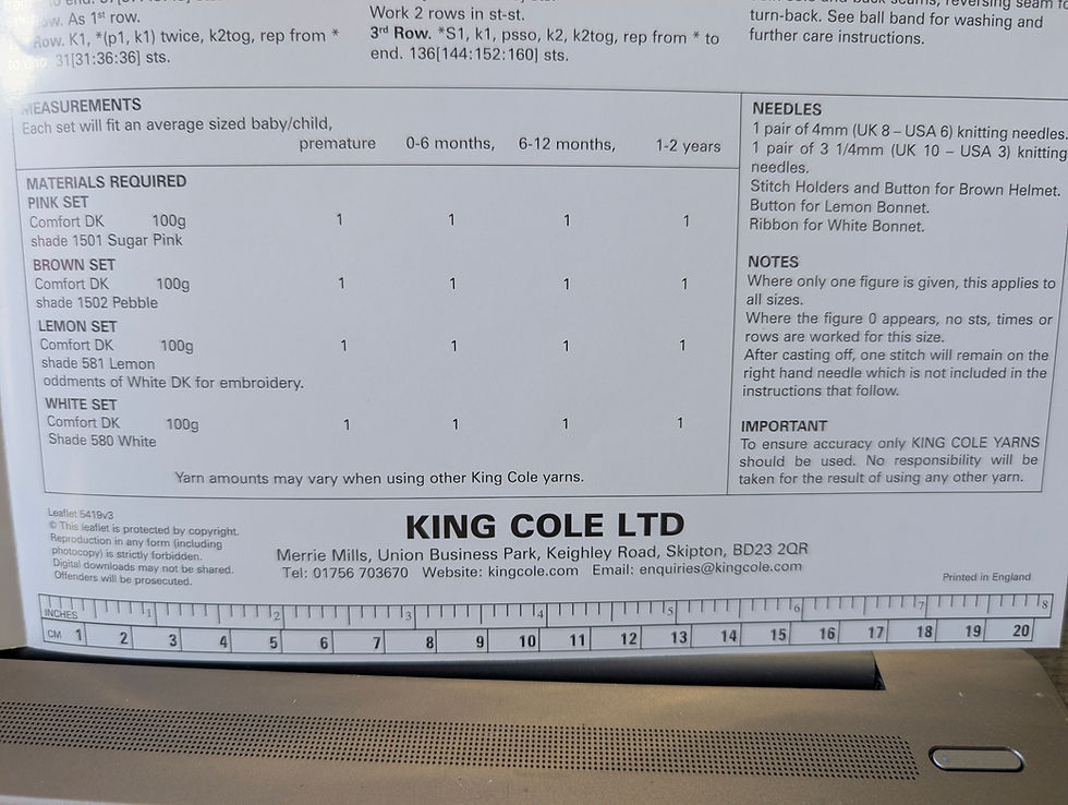 Thumbnail: King Cole 5419 - Hats & Booties - (Leaflet)