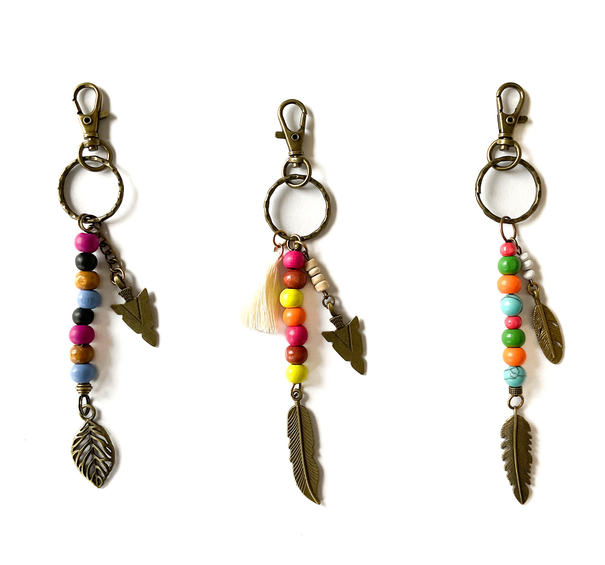 Handgefertigter Schlüsselanhänger,Geschenk für Abenteurer, Perlen Schlüsselanhän