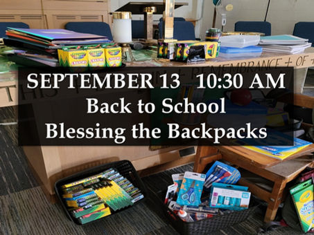 Blessing the Backpacks