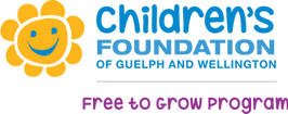 Children's Foundation of Guelph and Wellington logo. There is a smile with a happy face beside the name of the organization.