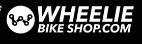 The logo for wheelie bike shop