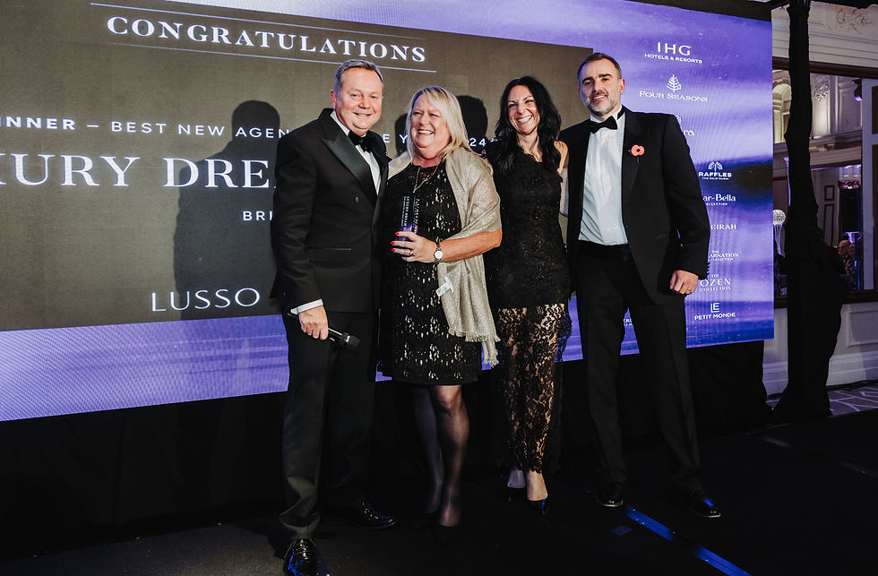 Luxury Dream Holidays receives Best New Agency of the Year 2024/25 trophy from LUSSO at Luminari Awards ceremony