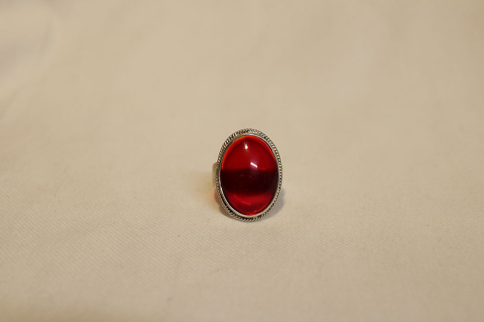 Lab Grown Garnet Ring: Size 11