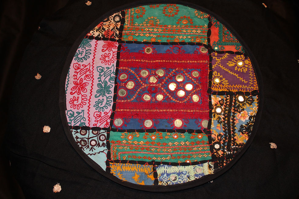 Thumbnail: Embroidered Round Table Topper #D