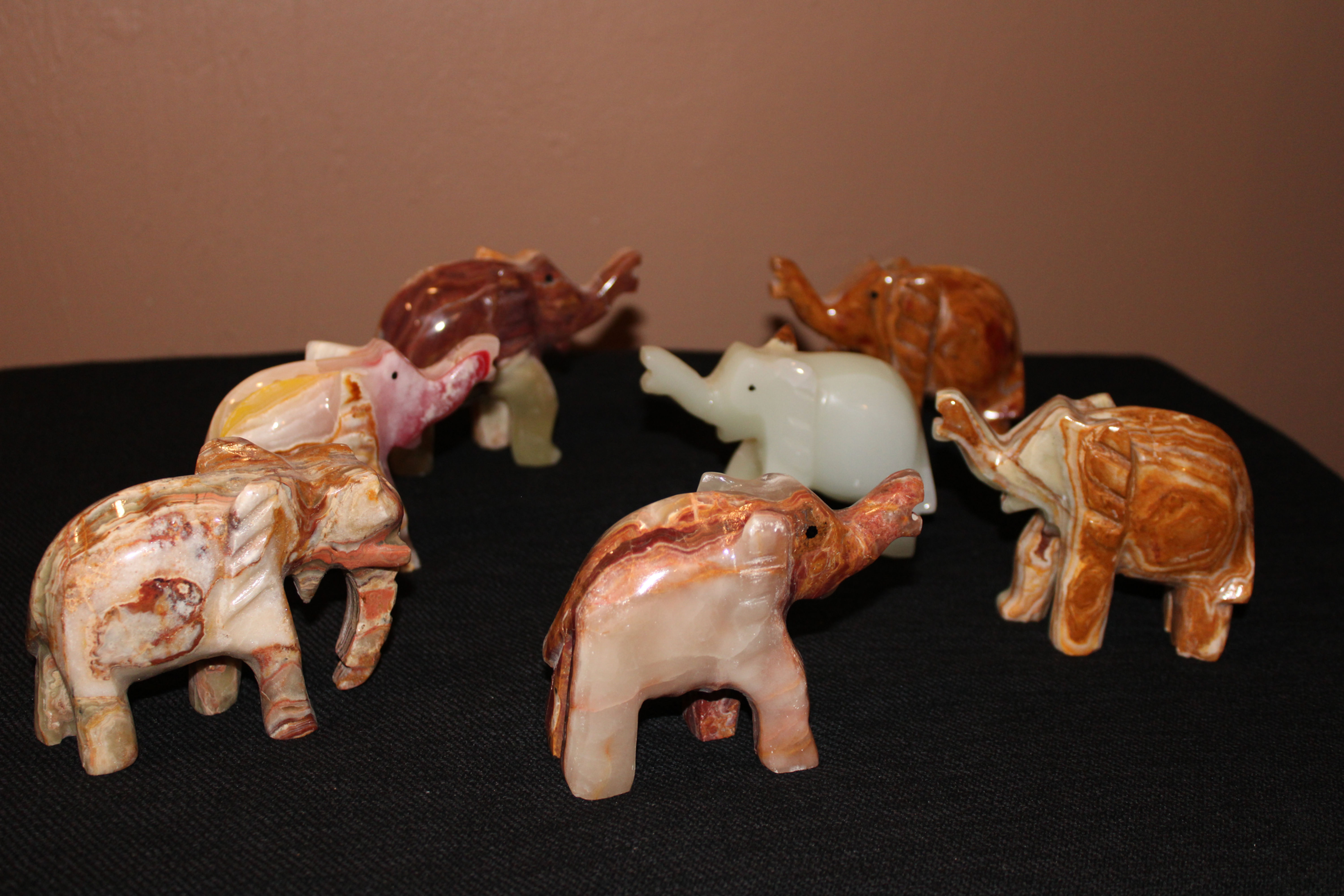Medium Marble Elephants