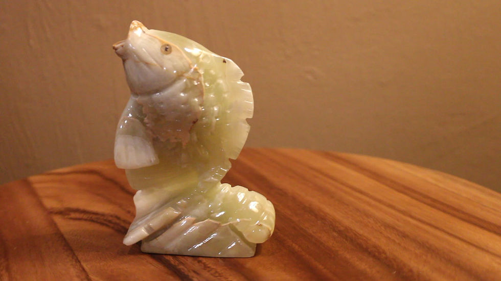 Thumbnail: Carved Marble Koi Fish Figurines