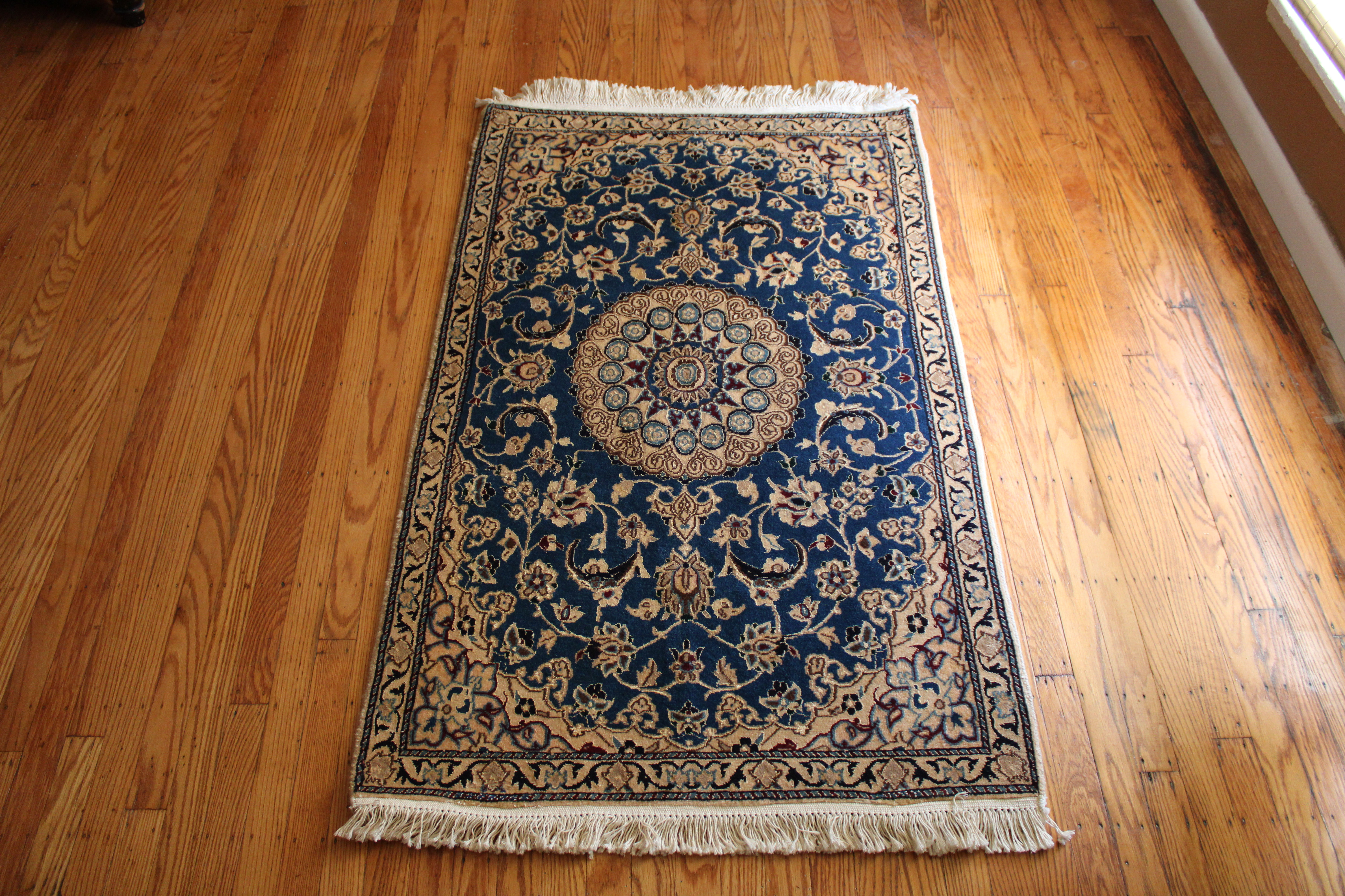 Blue and White Rug