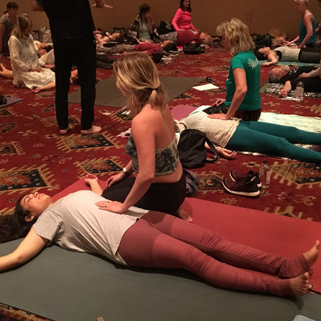 a partner hands on healing group class