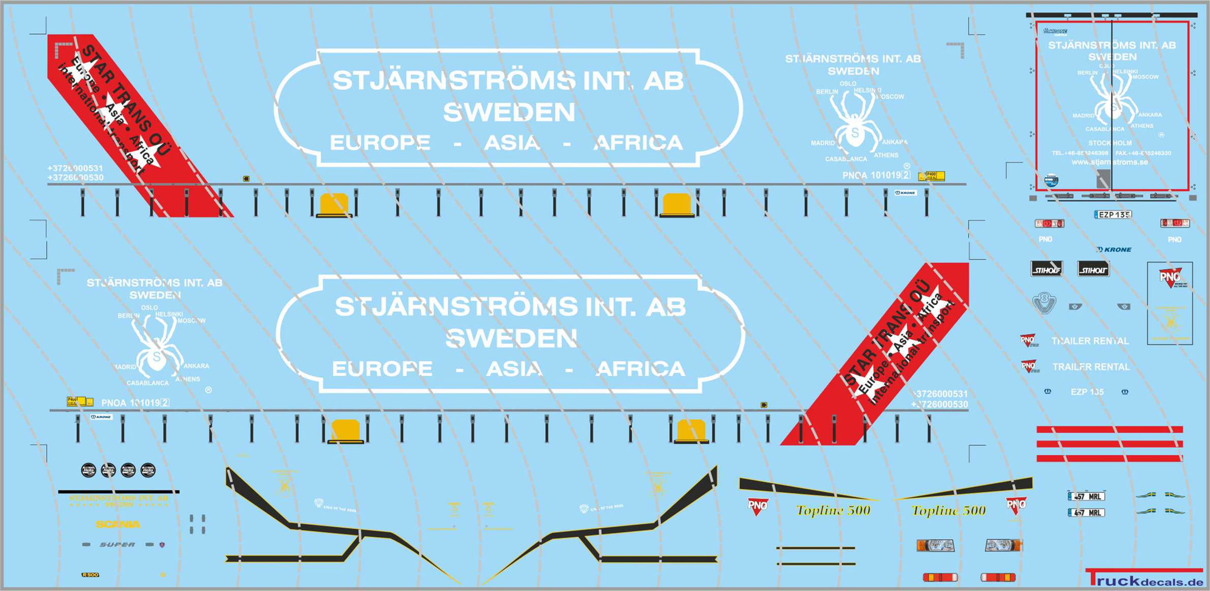 Stjärnström's Scania New-Streamline curtainsider trailer
