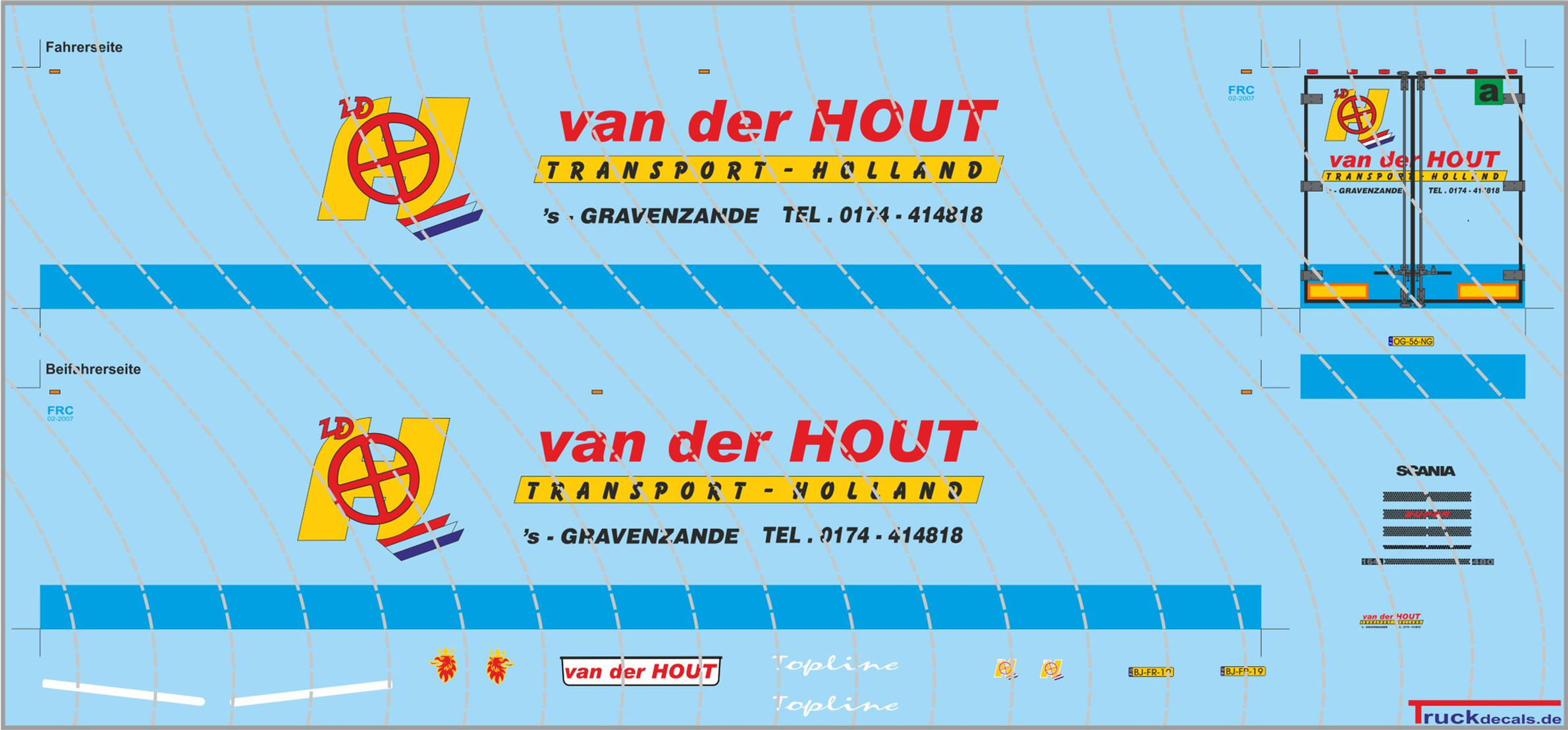 van der Hout Scania 4'er TL Kühlkoffersattelzug