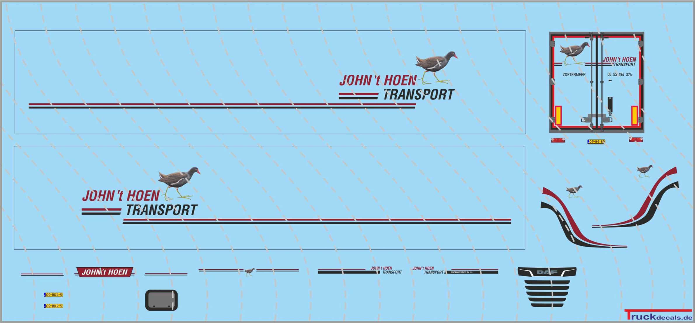 John t'Hoen DAF 107XF refrigerated semitrailer