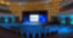 Conference ballroom with projection sound and presentation systems