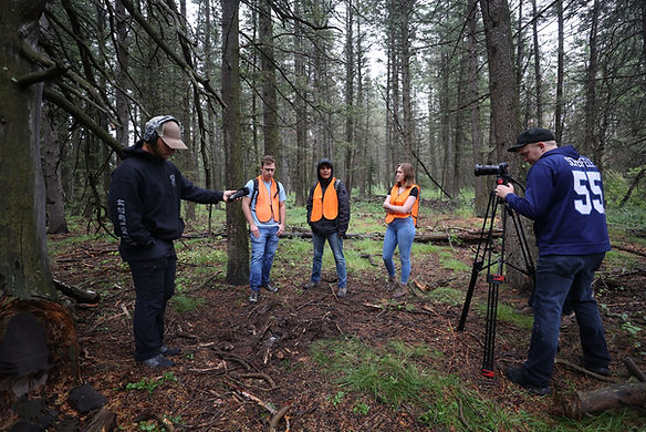 Cast and crew on set of newest feature film, "Wanderer."