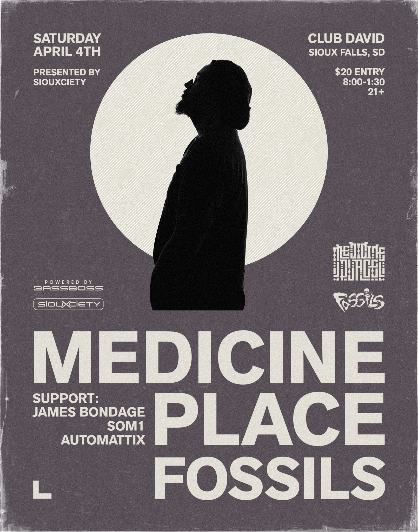 Siouxciety Presents: Medicine Place w/ Fossils at Club David